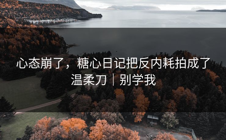 心态崩了，糖心日记把反内耗拍成了温柔刀｜别学我  第1张