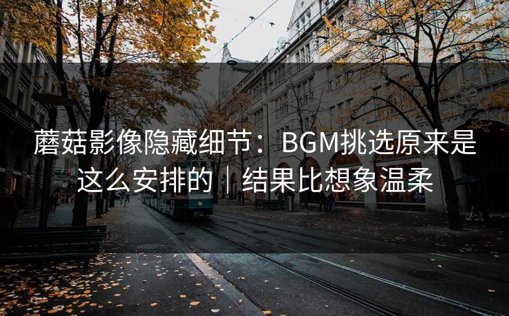 蘑菇影像隐藏细节：BGM挑选原来是这么安排的｜结果比想象温柔