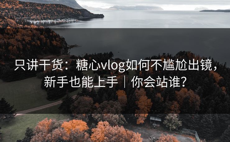 只讲干货：糖心vlog如何不尴尬出镜，新手也能上手｜你会站谁？