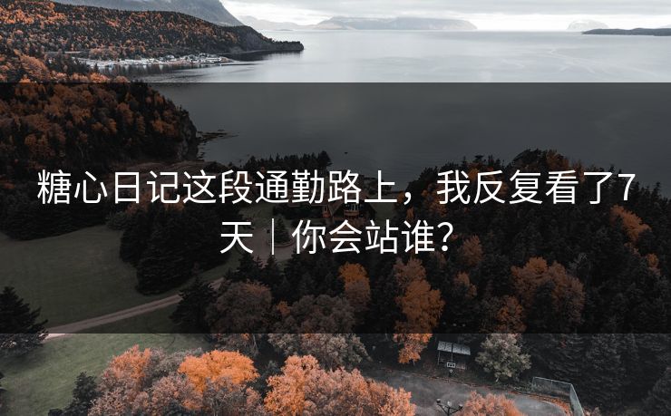 糖心日记这段通勤路上，我反复看了7天｜你会站谁？