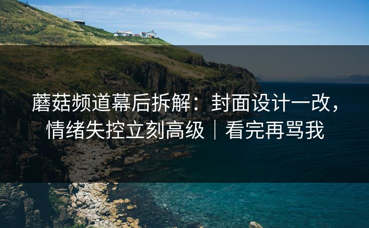 蘑菇频道幕后拆解：封面设计一改，情绪失控立刻高级｜看完再骂我